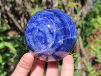 Polished Sodalite Spheres x 3 From Kunene River, Namibia
