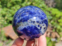 Polished Sodalite Spheres x 3 From Kunene River, Namibia