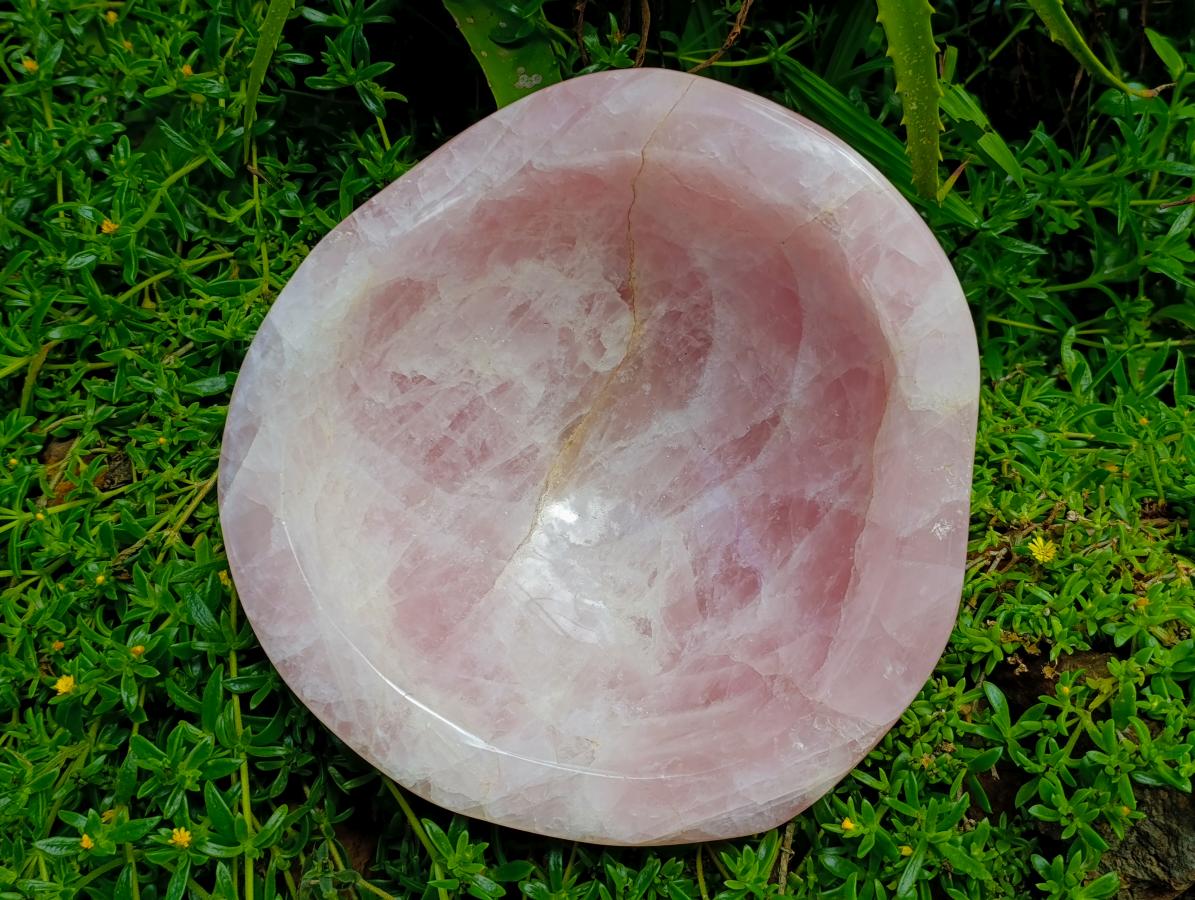 Polished XL Rose Quartz Bowl x 1 From Ambatondrazaka , Madagascar