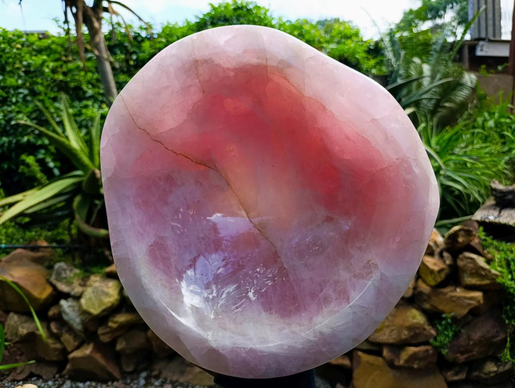 Polished XL Rose Quartz Bowl x 1 From Ambatondrazaka , Madagascar