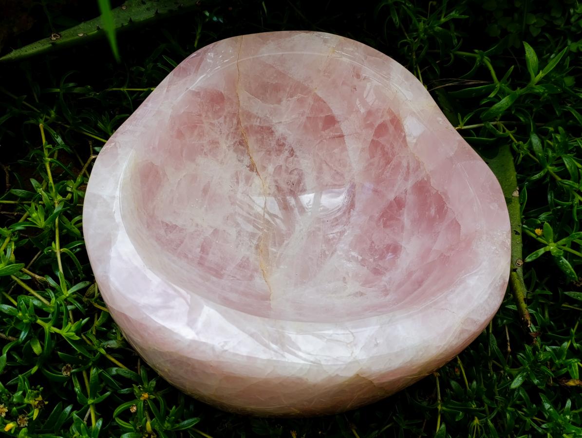 Polished XL Rose Quartz Bowl x 1 From Ambatondrazaka , Madagascar