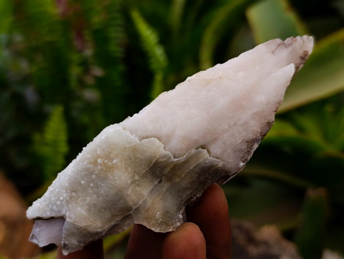 Natural Drusy Quartz Coated Calcite Spearhead Crystals x 12 From Alberts Mountain, Lesotho