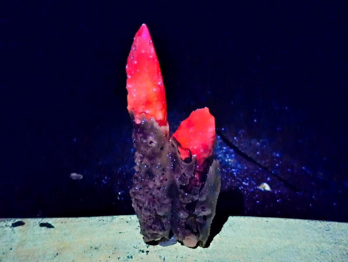 Natural Drusy Quartz Coated Calcite Spearhead Crystals x 12 From Alberts Mountain, Lesotho