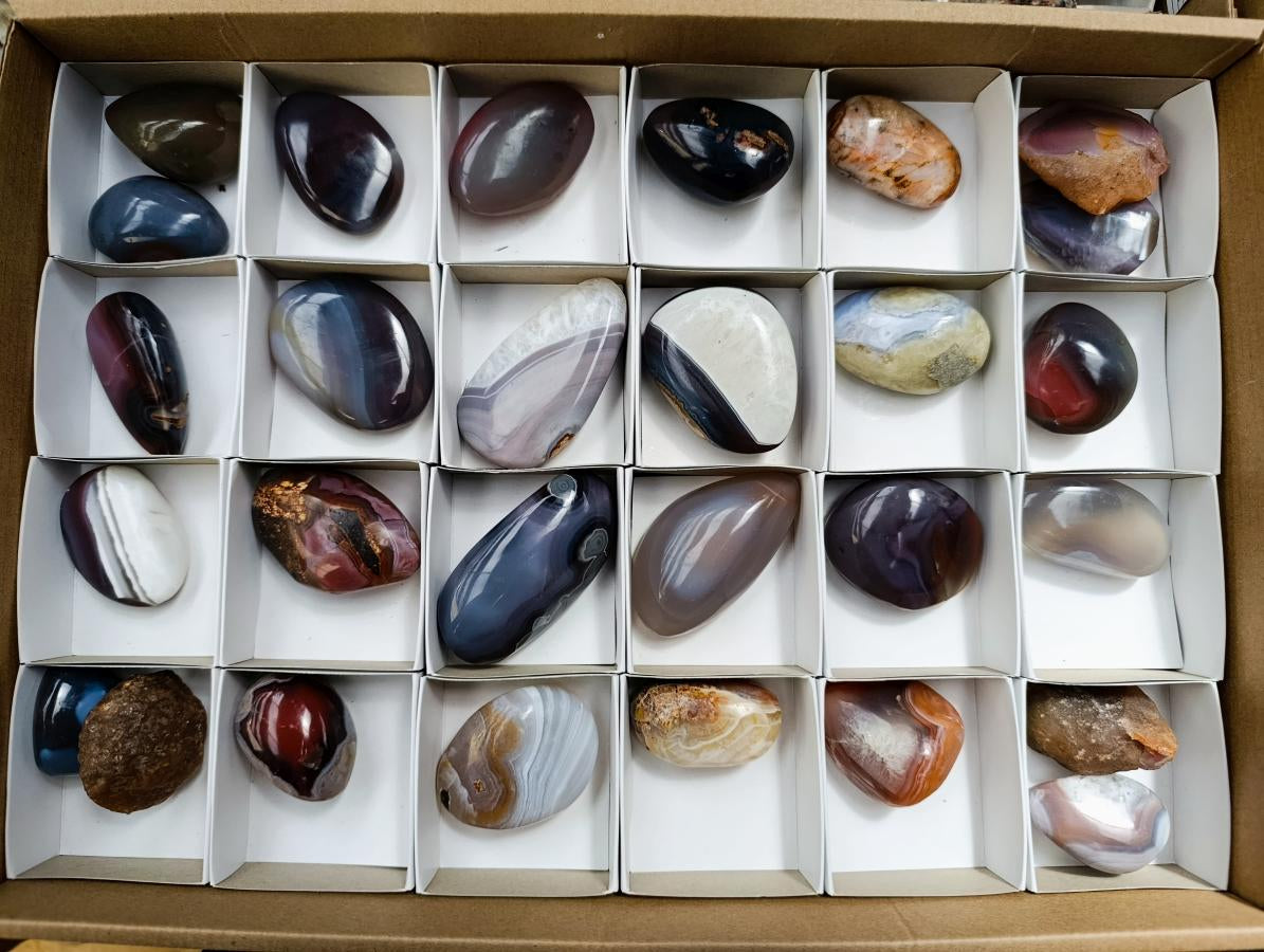 Polished Red Shashe River Agate Free Forms x 28 From Shashe River, Zimbabwe - Toprock Gemstones and Minerals 