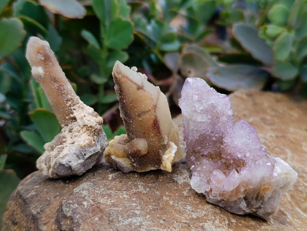 Natural Mixed Amethyst Spirit Quartz Clusters x 35 From Boekenhouthoek, South Africa