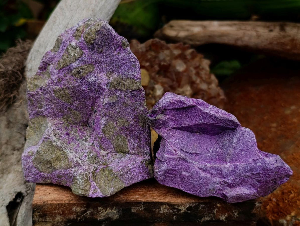 Natural Stichtite Cobbed Specimens x 8 From Barberton, South Africa