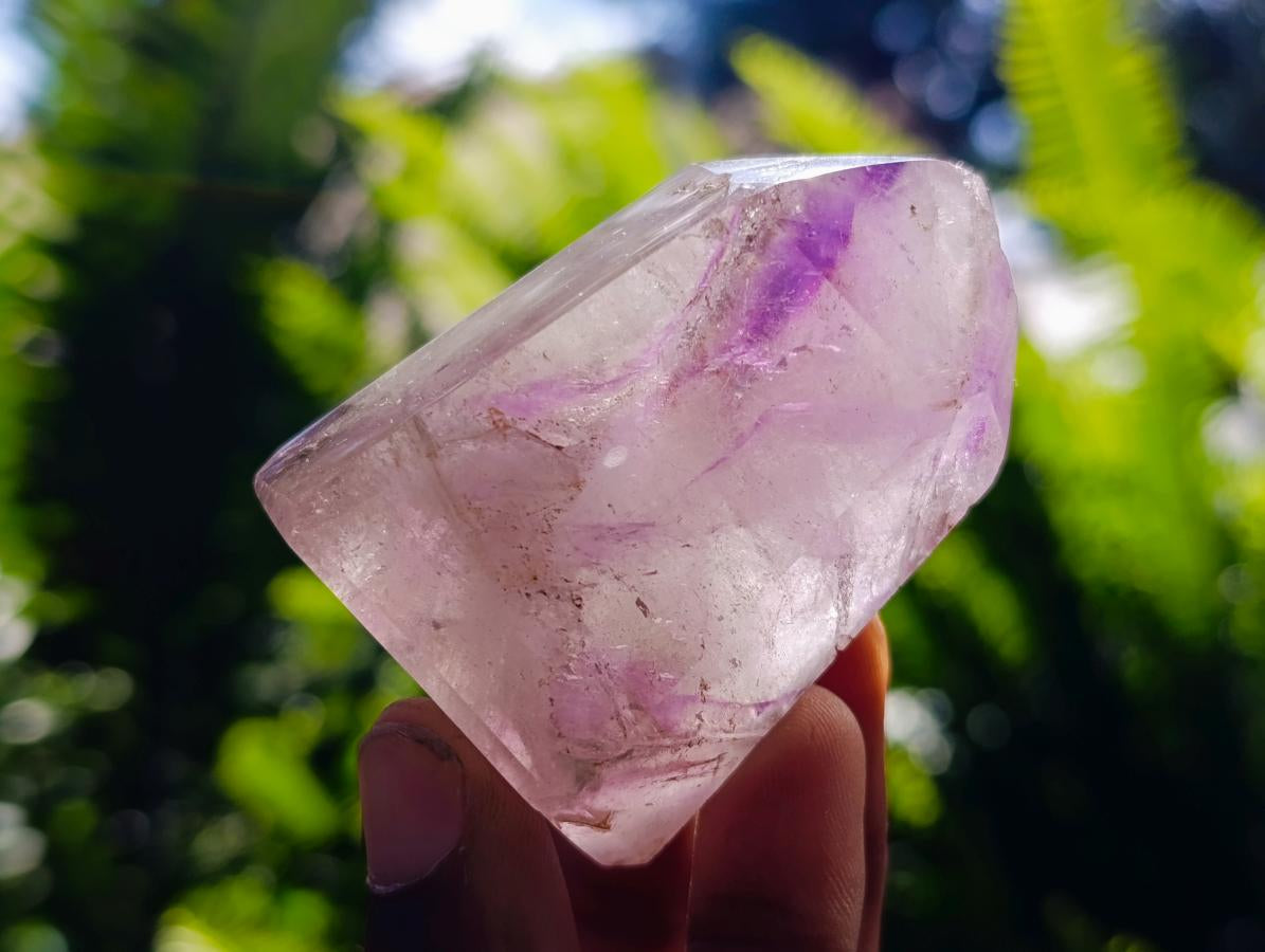 Polished Window Smokey Amethyst Crystals x 6 From Akansobe, Madagascar