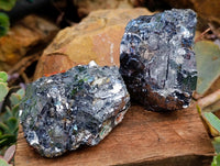Natural Bright Silver Lead Galena Cobbed Specimens x 6 From Kaokoveld, Namibia