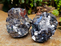 Natural Bright Silver Lead Galena Cobbed Specimens x 6 From Kaokoveld, Namibia
