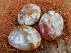 Polished Flower Agate Galets x 12 From Antsahalova, Madagascar