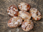 Polished Flower Agate Galets x 12 From Antsahalova, Madagascar