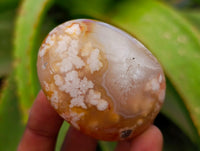 Polished Flower Agate Galets x 12 From Antsahalova, Madagascar