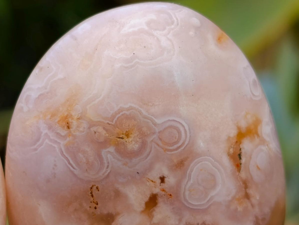 Polished Flower Agate Galets x 12 From Antsahalova, Madagascar