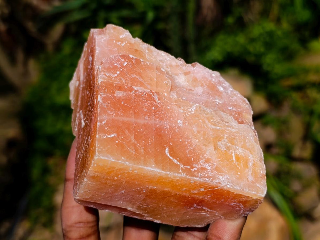 Natural Sunset Orange Calcite Specimens x 3 From Spitzkop, Namibia