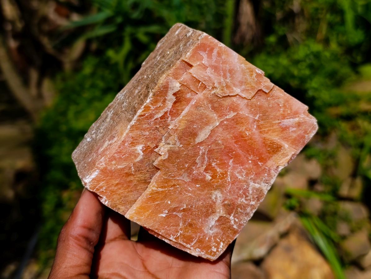 Natural Sunset Orange Calcite Specimens x 3 From Spitzkop, Namibia