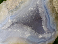 Polished On One Side Blue Lace Agate Geodes x 6 From Nsanje, Malawi
