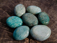 Polished Amazonite Palm Stones x 25 From Madagascar