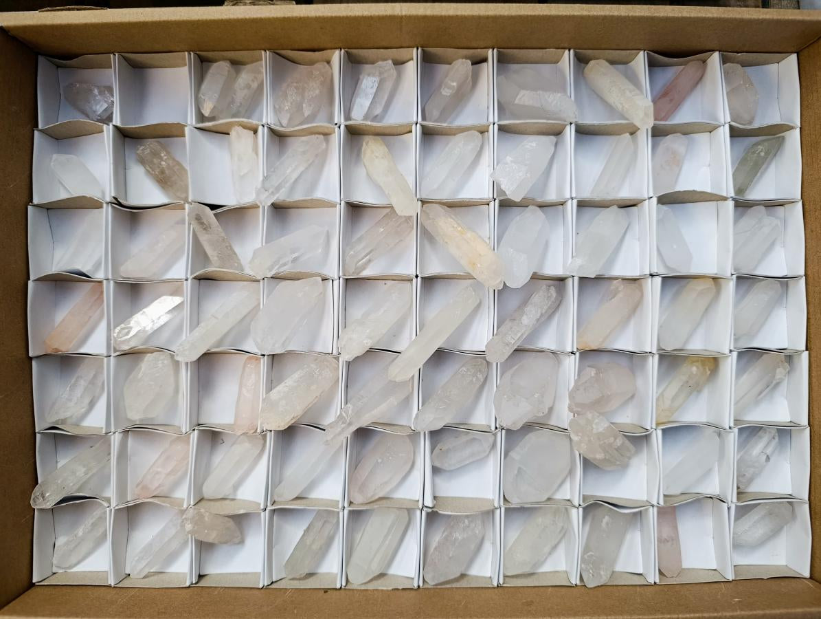 Natural Clear Quartz Crystals x 70 From Madagascar
