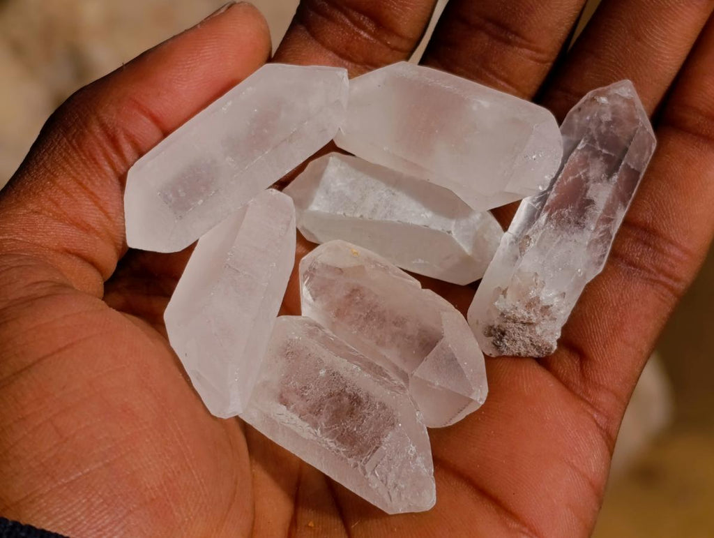 Natural Clear Quartz Crystals x 70 From Madagascar