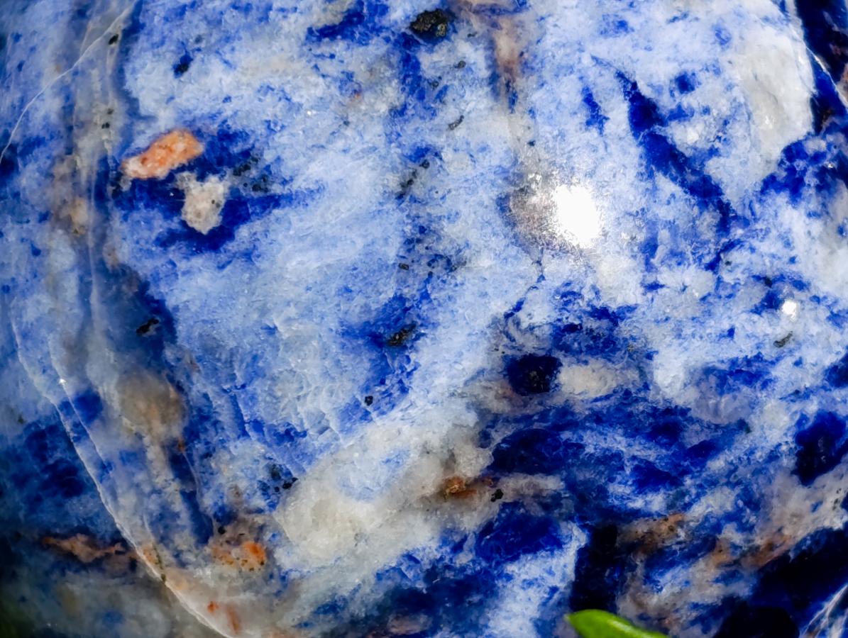 Polished Sodalite Spheres x 2 From Kunene River, Namibia