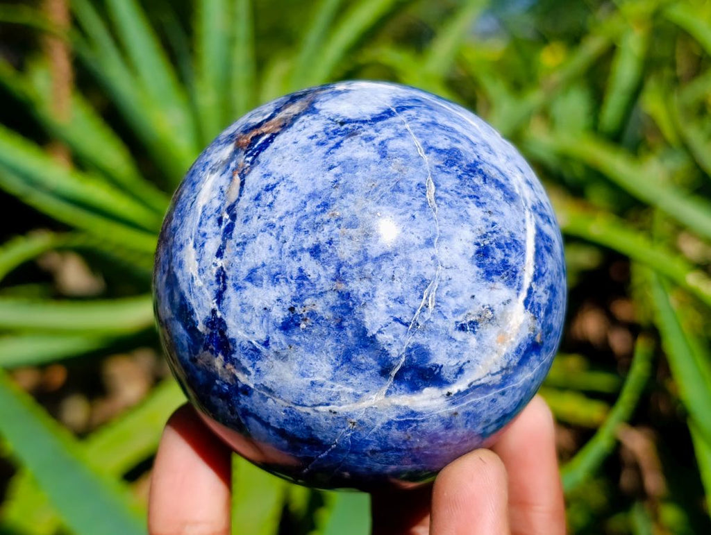 Polished Sodalite Spheres x 2 From Kunene River, Namibia