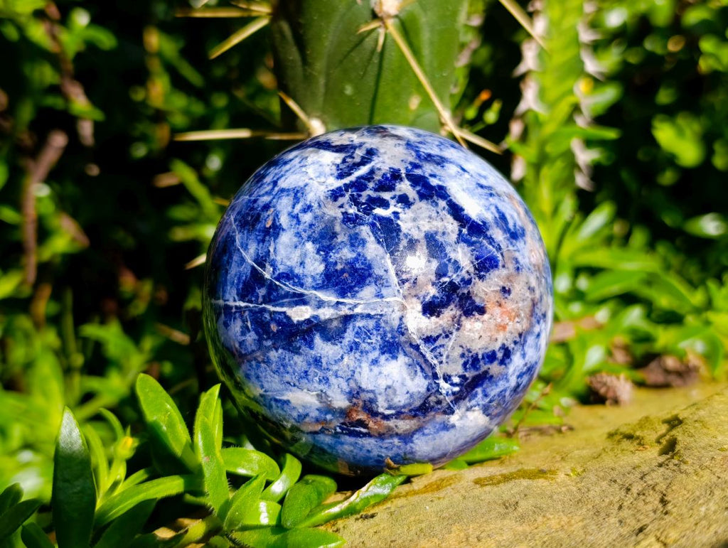 Polished Sodalite Spheres x 2 From Kunene River, Namibia