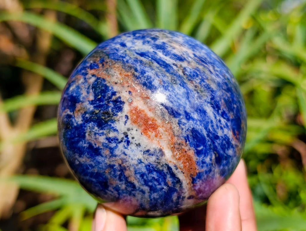 Polished Sodalite Spheres x 2 From Kunene River, Namibia
