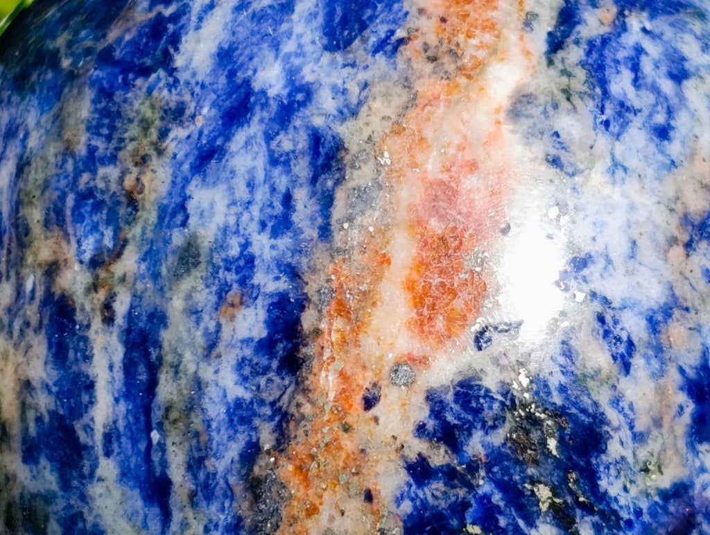 Polished Sodalite Spheres x 2 From Kunene River, Namibia