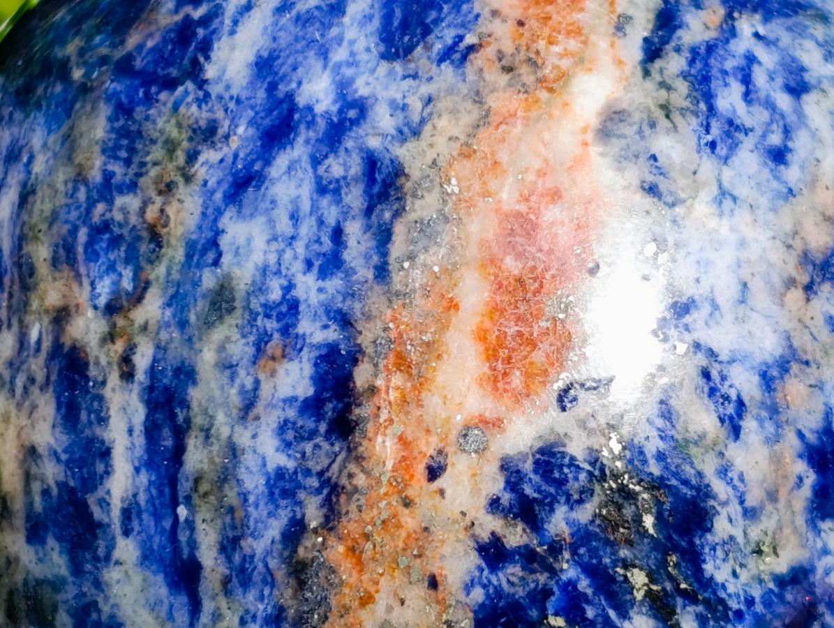 Polished Sodalite Spheres x 2 From Kunene River, Namibia