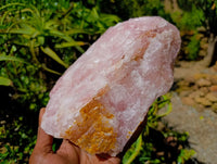 Natural Cobbed Rose Quartz Specimens x 3 From Northern Cape, South Africa