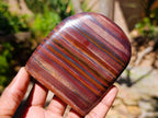 Polished Banded Tiger Iron Standing Free Forms x 4 From South Africa