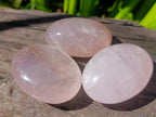 Polished Rose Quartz Palm Stones x 12 From Madagascar - Toprock Gemstones and Minerals 
