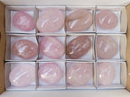 Polished Rose Quartz Palm Stones x 12 From Madagascar - Toprock Gemstones and Minerals 