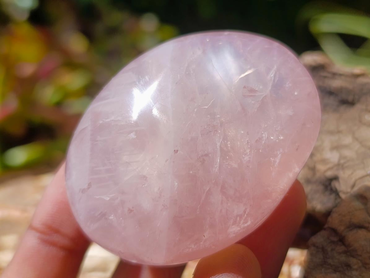 Polished Rose Quartz Palm Stones x 12 From Madagascar - Toprock Gemstones and Minerals 