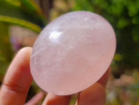 Polished Rose Quartz Palm Stones x 12 From Madagascar