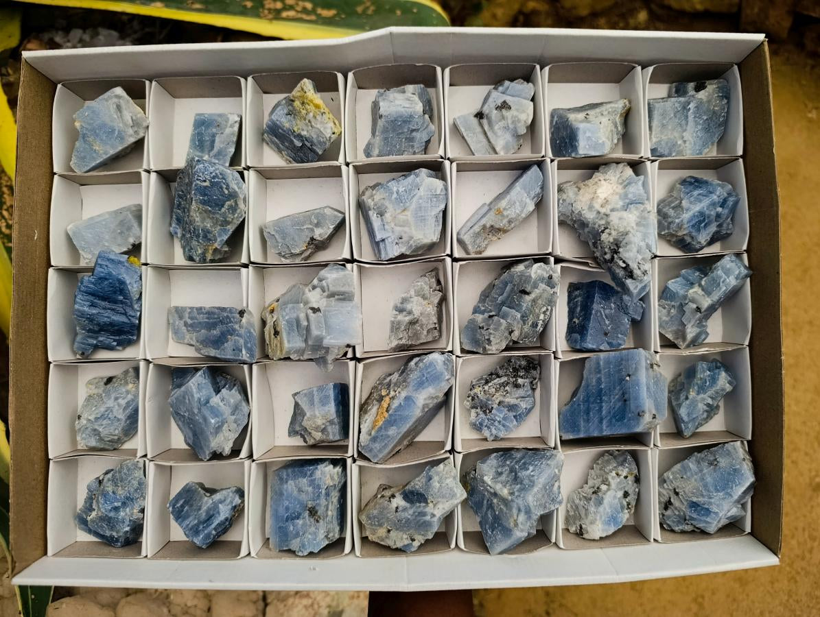 Natural Sky Blue Calcite Specimens x 35 From Namibia - Toprock Gemstones and Minerals 
