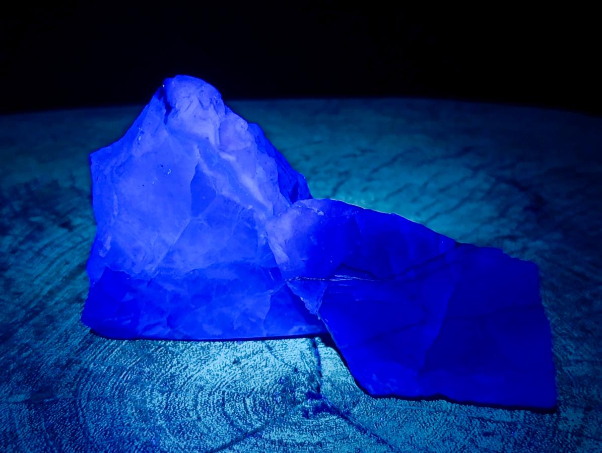 Polished On One Side Watermelon Fluorite Slices x 6 From Uis, Namibia