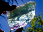Polished On One Side Watermelon Fluorite Slices x 6 From Uis, Namibia