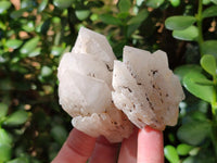 Natural White Quartz Crystal Clusters x 4 From Madagascar