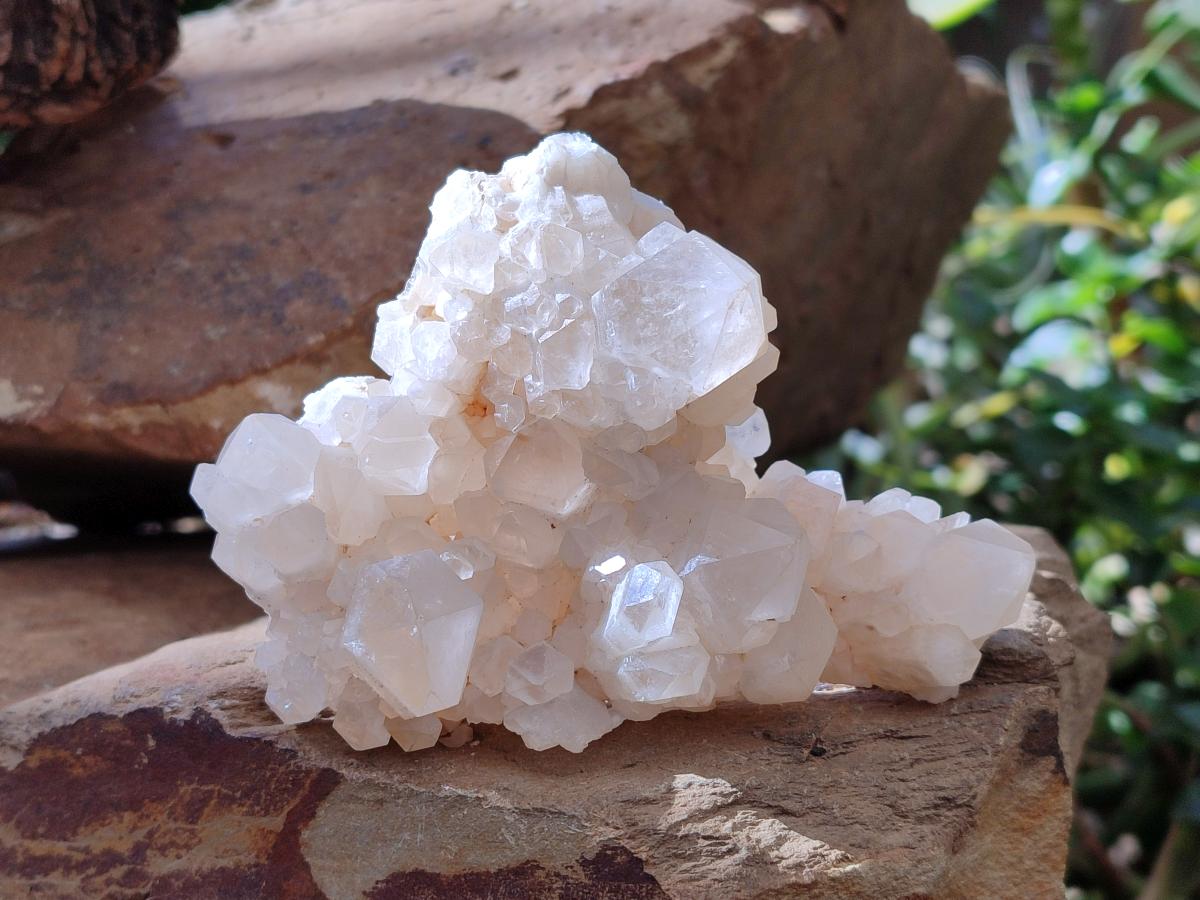 Natural White Quartz Crystal Clusters x 4 From Madagascar