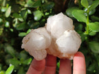 Natural White Quartz Crystal Clusters x 4 From Madagascar