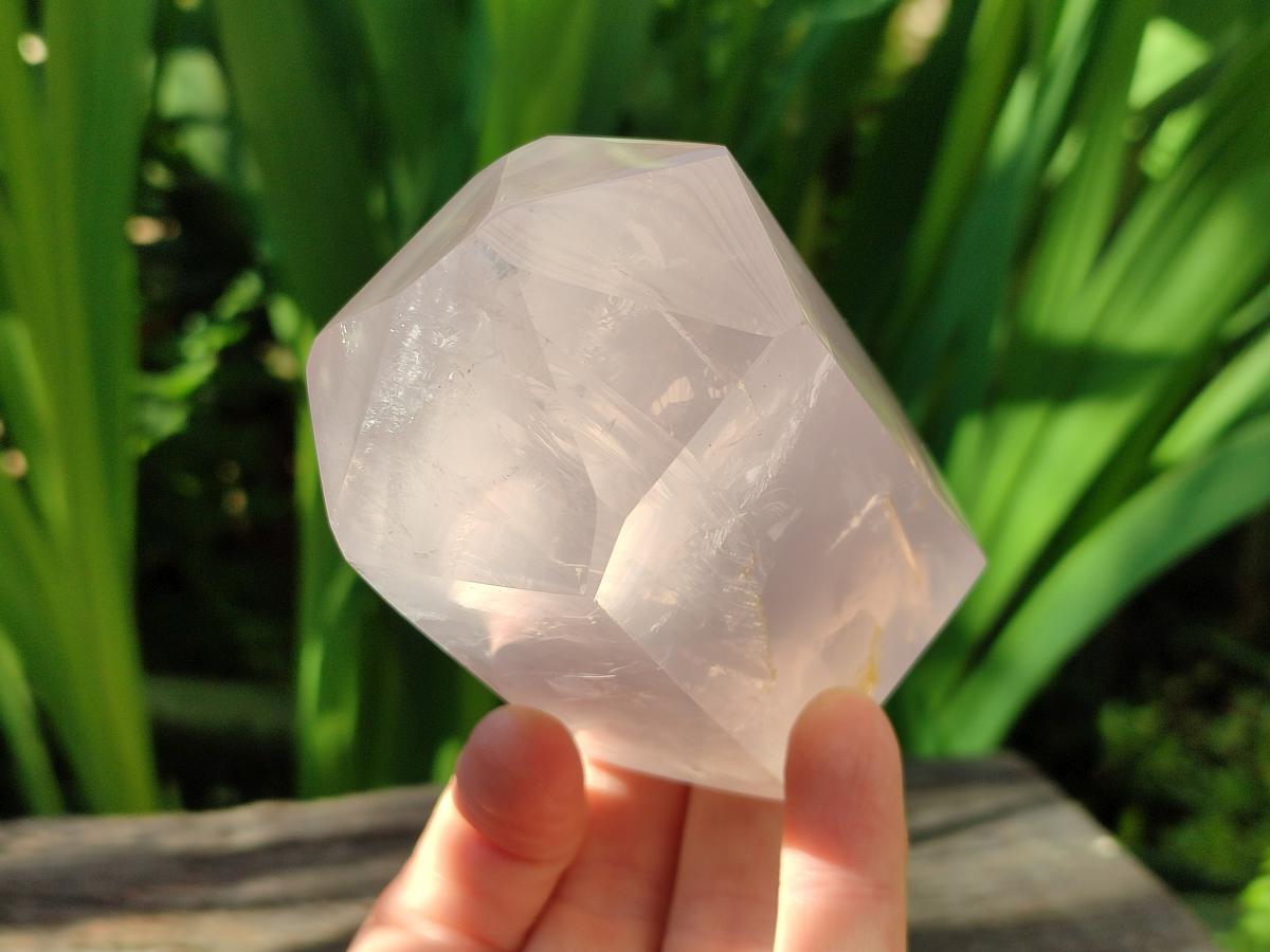 Polished Gemmy Rose Quartz Crystals x 3 From Madagascar