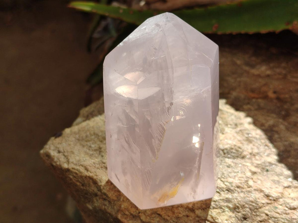 Polished Gemmy Rose Quartz Crystals x 3 From Madagascar