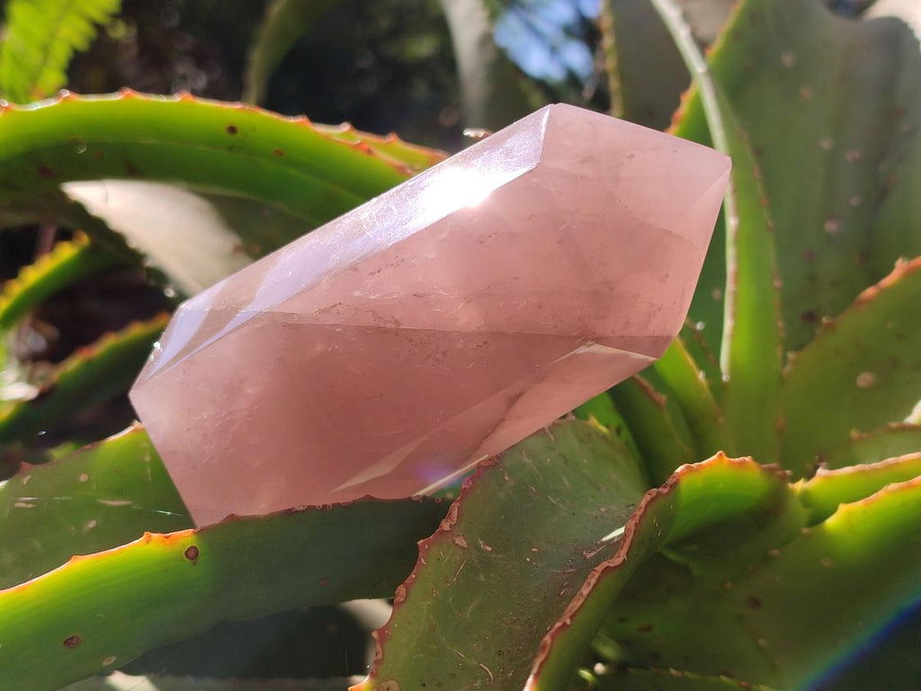 Polished Gemmy Rose Quartz Crystals x 3 From Madagascar