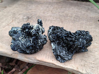 Natural Schorl Black Tourmaline Specimens x 3 From Erongo, Namibia