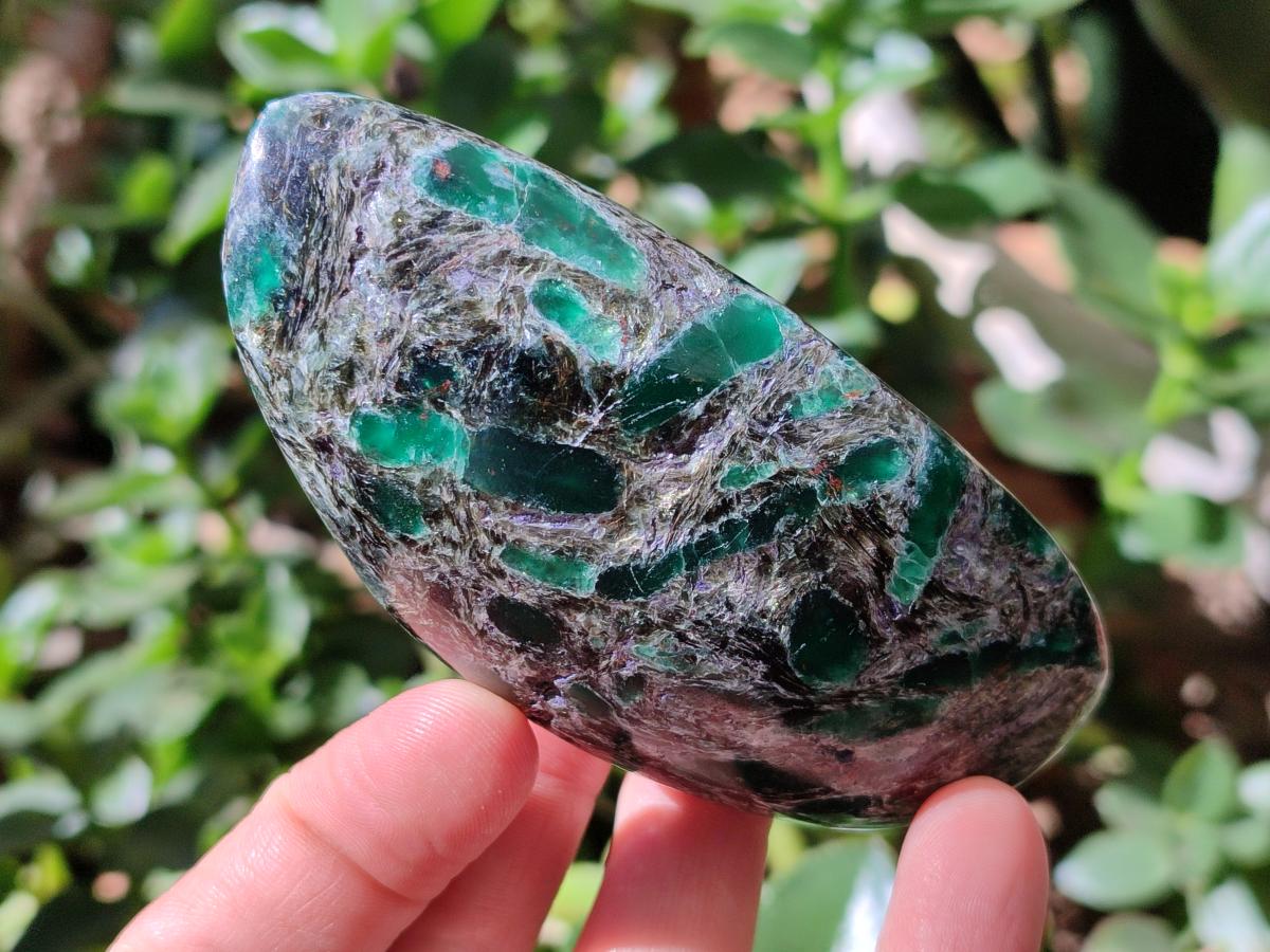 Polished Emerald Mica 'Mutokolite' Free Forms x 6 From Mutoko, Zimbabwe