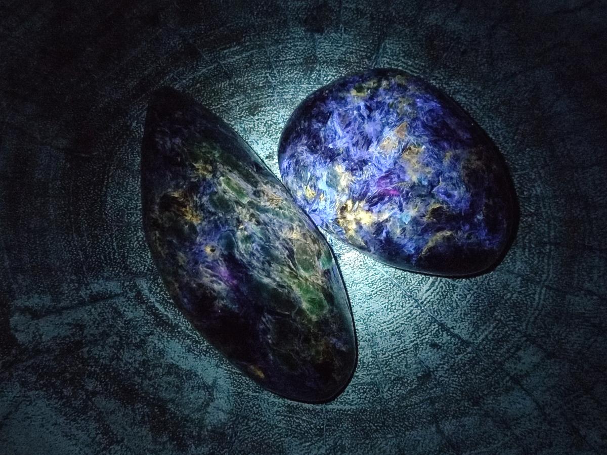 Polished Emerald Mica 'Mutokolite' Free Forms x 6 From Mutoko, Zimbabwe