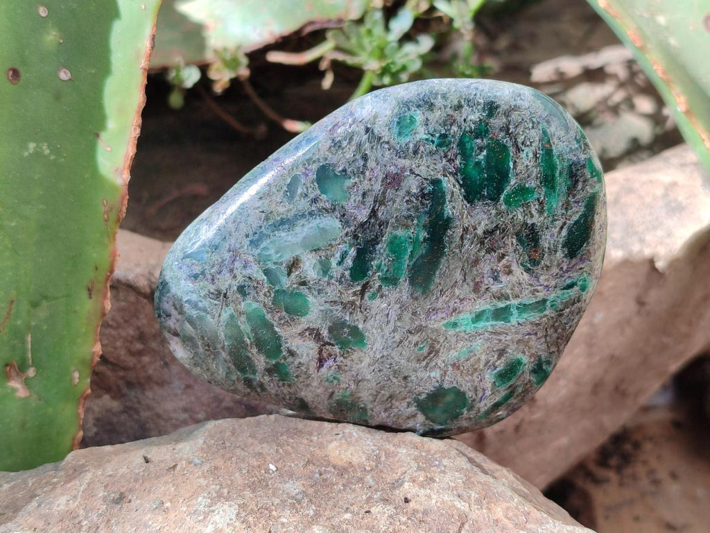 Polished Emerald Mica 'Mutokolite' Free Forms x 6 From Mutoko, Zimbabwe