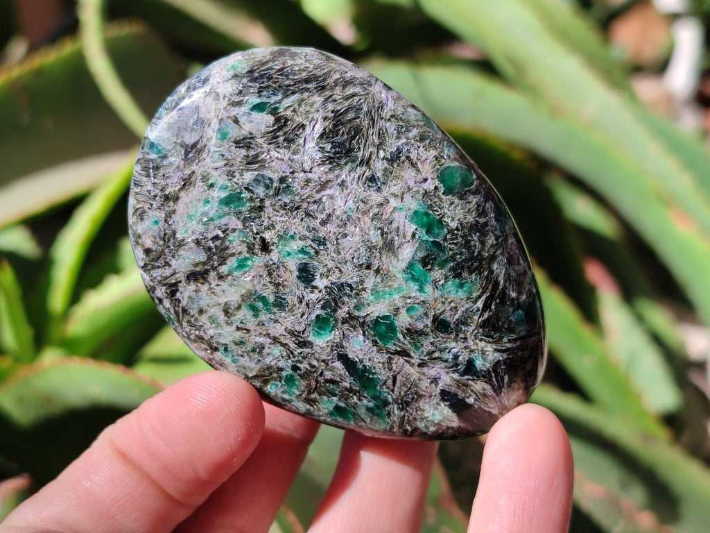 Polished Emerald Mica 'Mutokolite' Free Forms x 6 From Mutoko, Zimbabwe