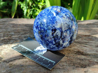 Polished Sodalite Spheres x 2 From Kunene River, Namibia